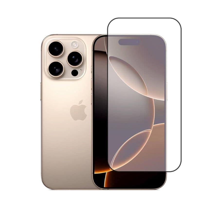iPhone 17/17 Pro/16 Pro Tempered Glass – Clear | Screen Protector, Scratch-Resistant, Edge-to-Edge Protection