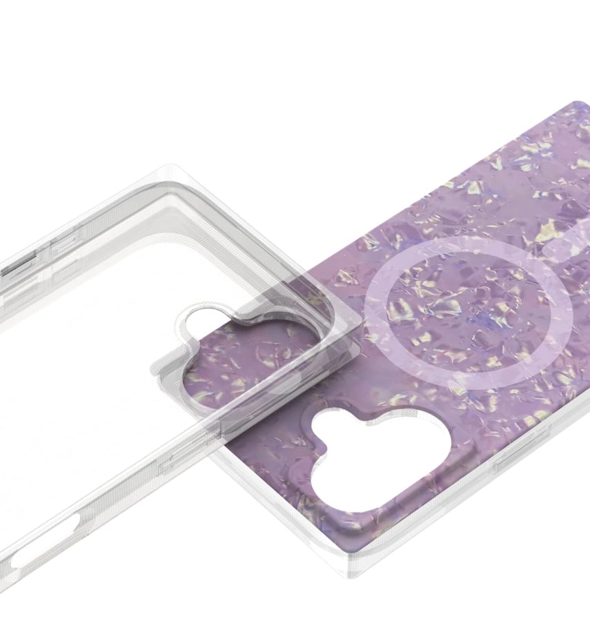 iPhone 17 Blox Case – Peach Pearl | MVR Iridescent Finish, Interchangeable Panels, Wireless Charging Compatible