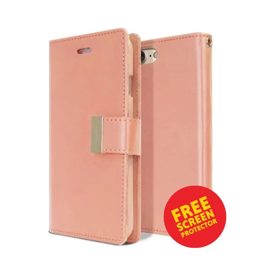 iPhone 17 Air Mercury Case – Rose Gold | Rich Diary Design, Ultra-Slim 1.2mm, MagSafe Compatible