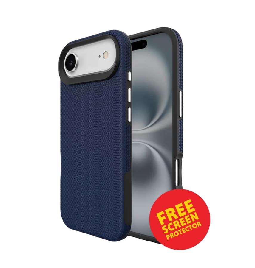 iPhone 17 Air MagSafe Case – Navy | Triangle Stylish Geometric Design, Slim Fit, Magnetic Charging Ready