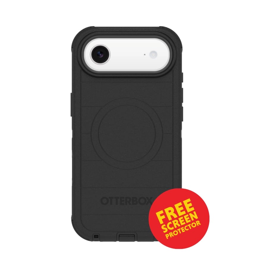 iPhone 17 Air Case – Black | OtterBox Defender Rugged MagSafe Cover, Drop Protection, Premium Durability