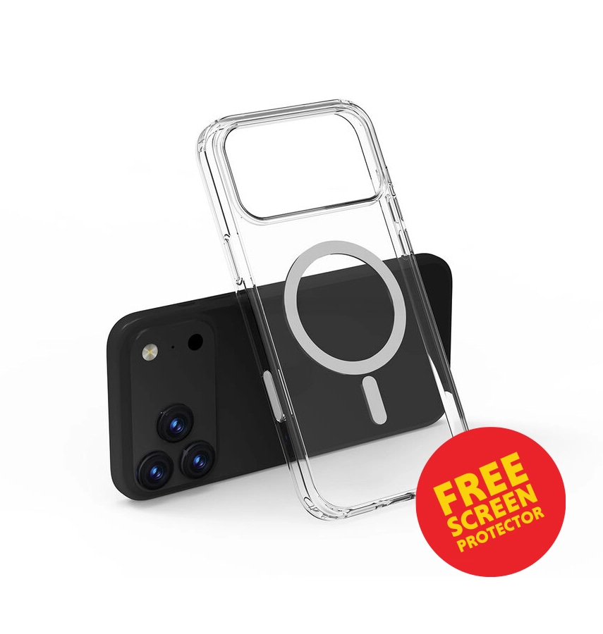 iPhone 17 Pro Max MagSafe Case – Clear | Ultra-Thin, Scratch Resistant, 1.5mm Hard Back Cover