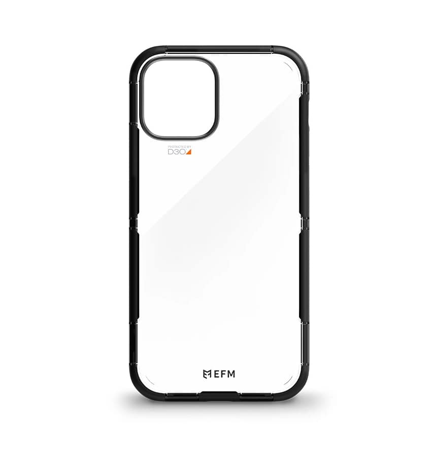 iPhone 12 Pro Max Case – Black/Space Grey | EFM Cayman D3O Armour Series with 5G Signal Plus Rugged, Shockproof Protection