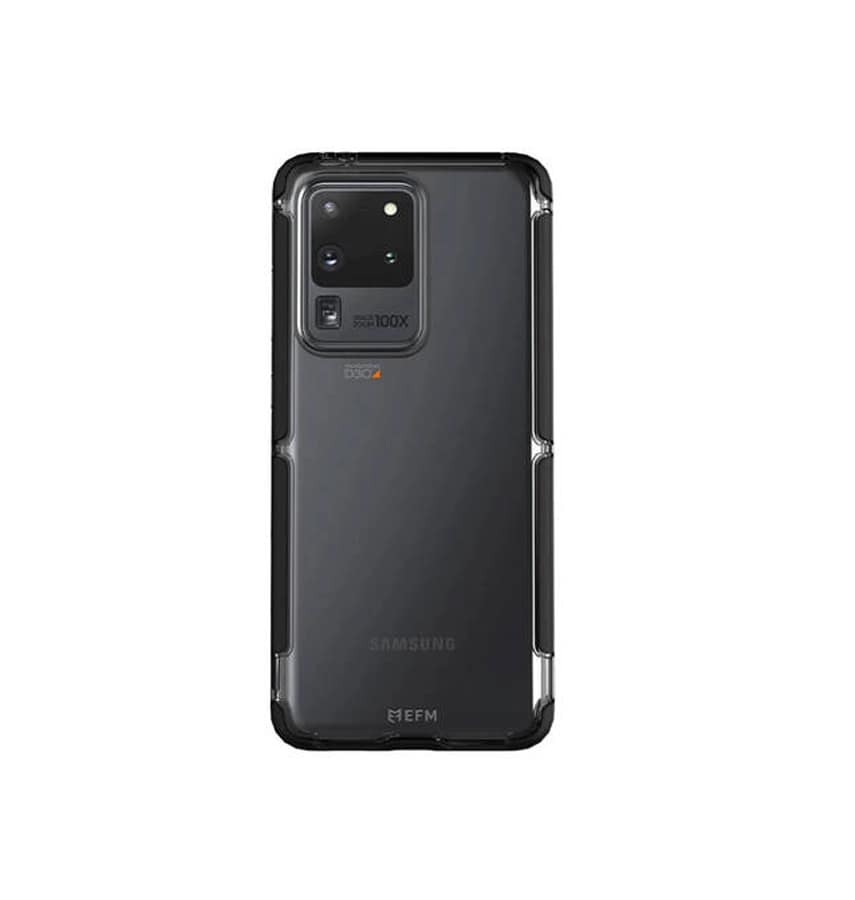 Samsung S20 Ultra Case – Black/Space Grey | EFM Cayman D3O Armour Series Rugged, Shockproof & Drop-Tested Protection