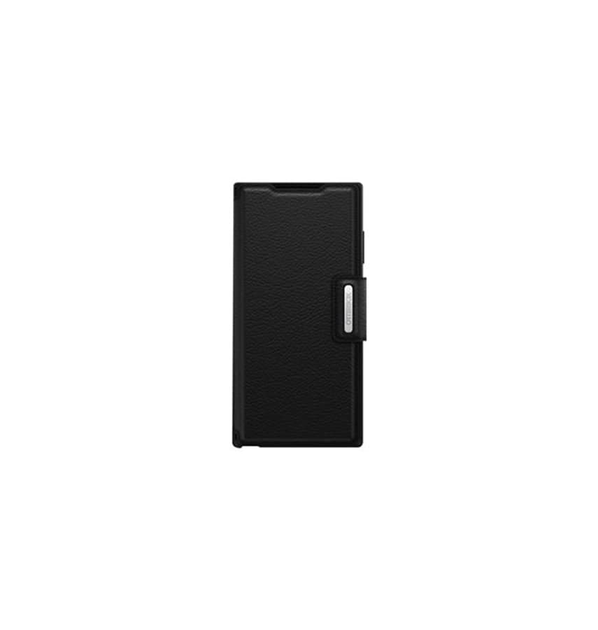 Samsung S22 Ultra 5G Case – Shadow Black | OtterBox Strada Series Genuine Leather Folio Stylish & Protective Cover