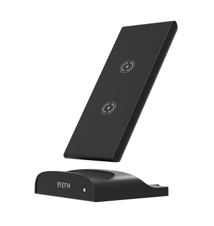 EFM 5000mAh Wireless Power Bank – Black | Portable Series with Desktop Stand, Qi Wireless & Fast Charging