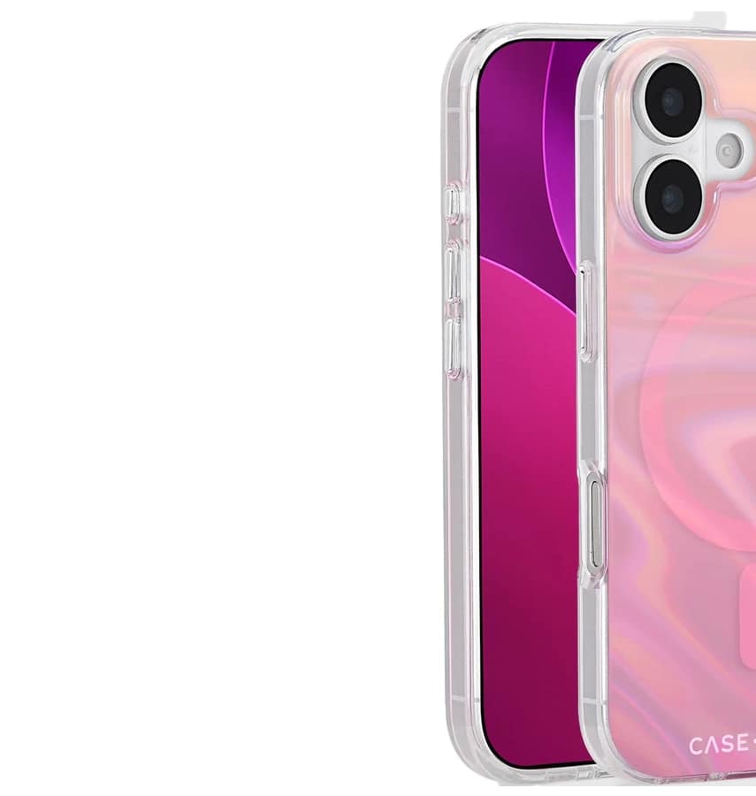 iPhone 17 Peach Bubble MagSafe Case – Iridescent | Case-Mate Stylish Protective Cover with Slim, Durable & Drop Protection