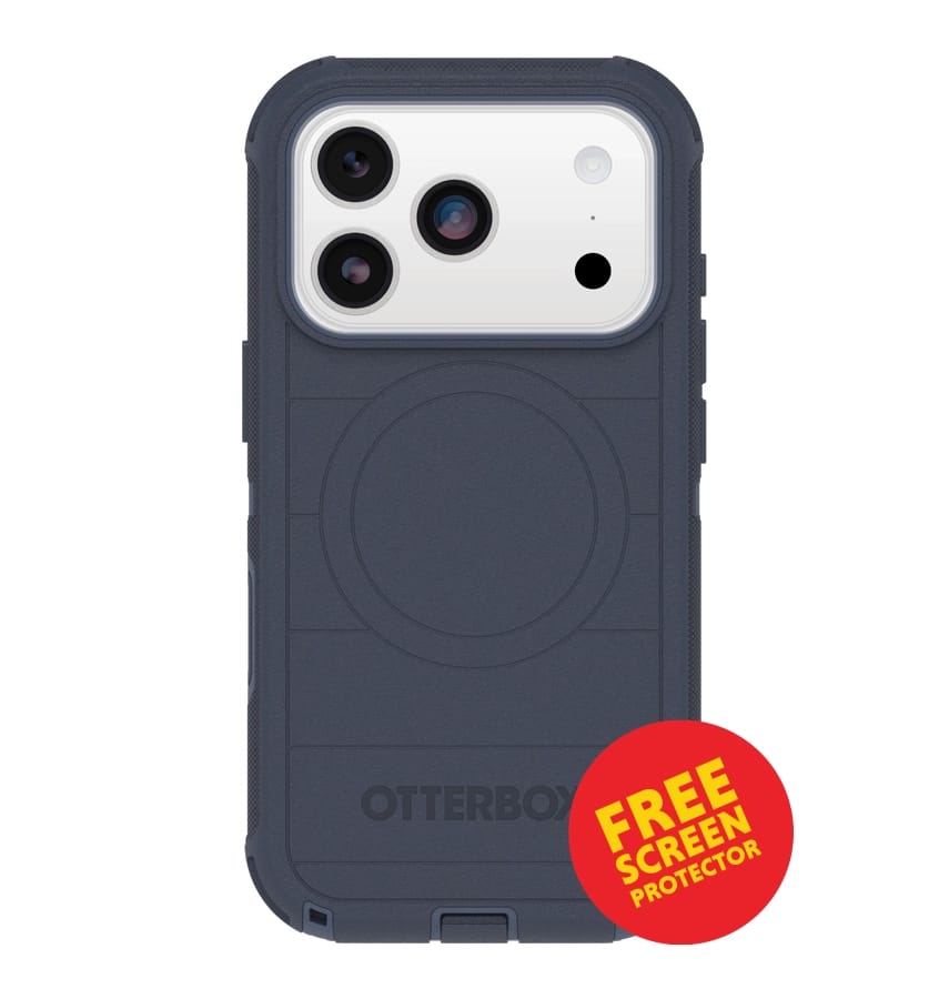 iPhone 17 Pro MagSafe Case – Riverside Blue | OtterBox Defender Pro Rugged Protective Cover with Camera Control