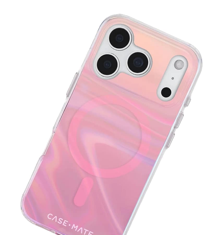 iPhone 17 Pro Peach Bubble MagSafe Case – Iridescent | Case-Mate Stylish Protective Cover with Slim, Durable & Drop Protection