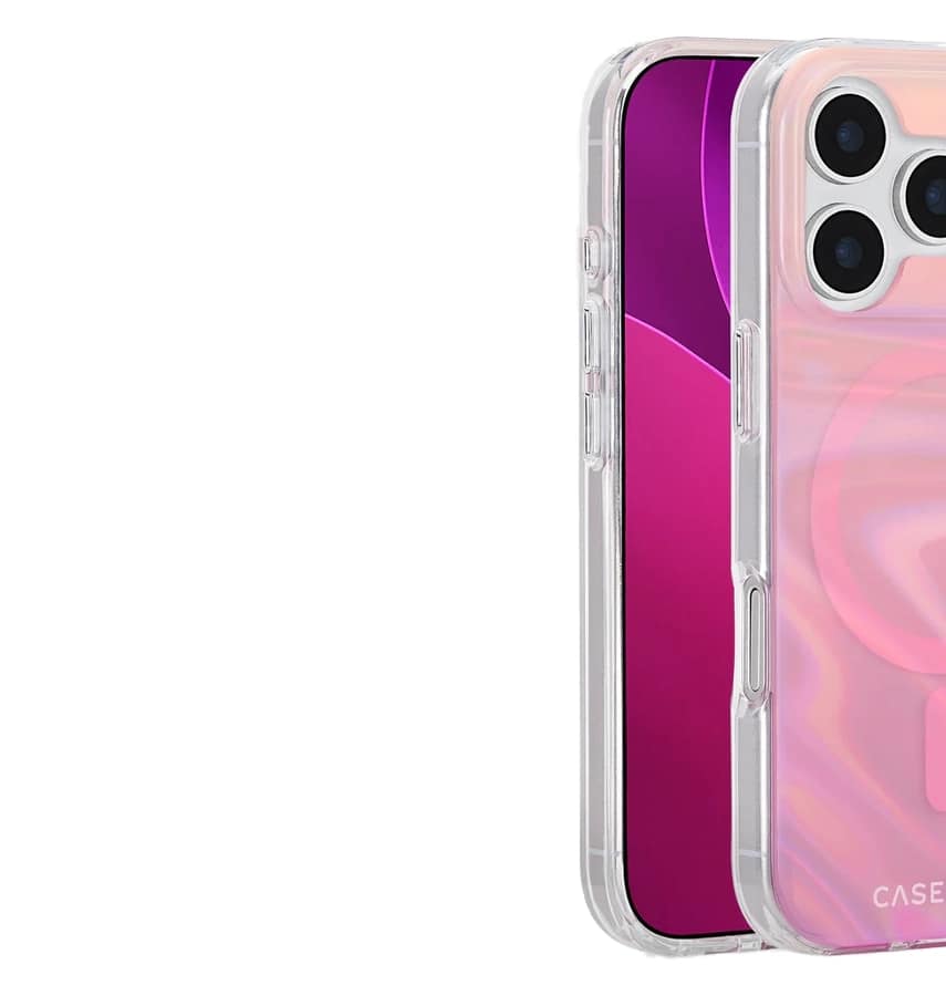 iPhone 17 Pro Peach Bubble MagSafe Case – Iridescent | Case-Mate Stylish Protective Cover with Slim, Durable & Drop Protection