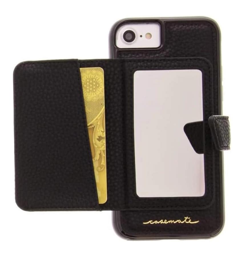 iPhone 6G/6S/7G/8 Case – Black | Case-Mate Compact Mirror Cover with Sleek Design & Built-In Mirror