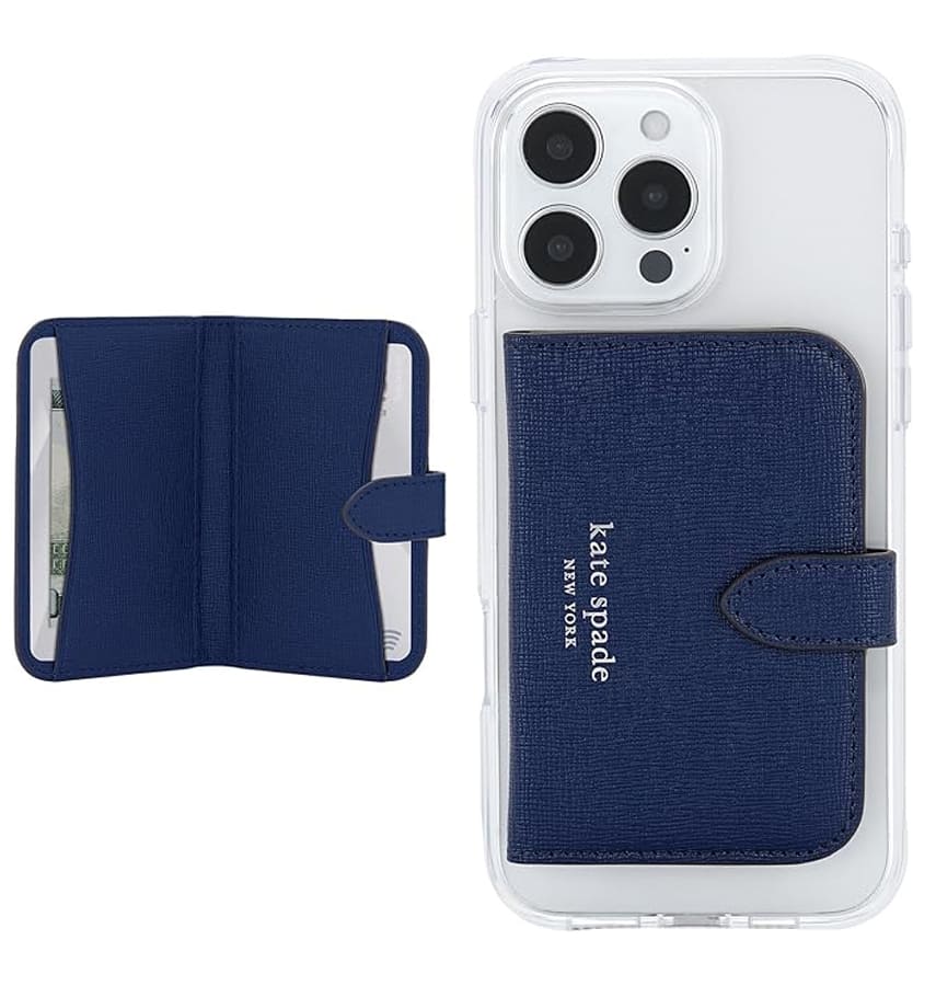 Kate Spade Morgan Magnetic Wallet MagSafe – Navy | Stylish & Durable iPhone Wallet with Secure Magnetic Attachment