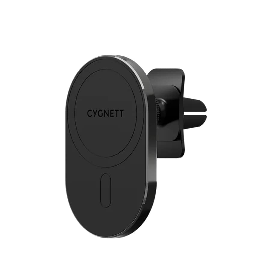 Cygnett Wireless Magnetic Car Vent Charger | Fast Charging Mount with Secure Magnetic Hold