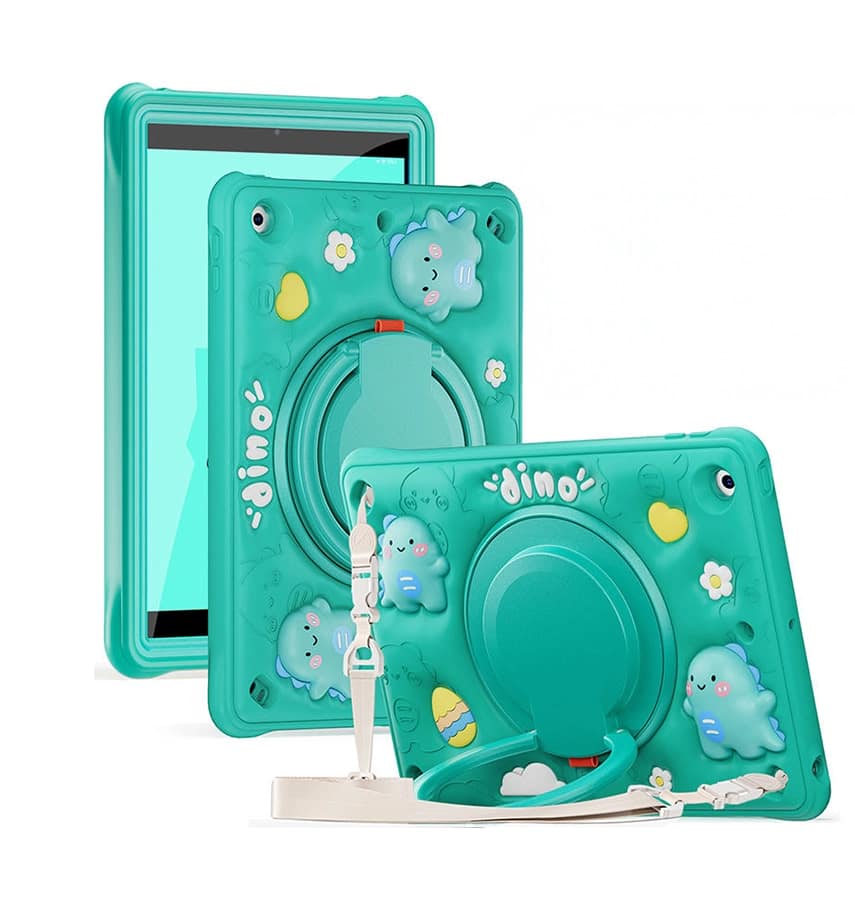 iPad 10.2 Survivor Generic Case with Shoulder Strap – Bubble Dino | Protective Cover with Slim, Durable & Stylish Design - Image 2