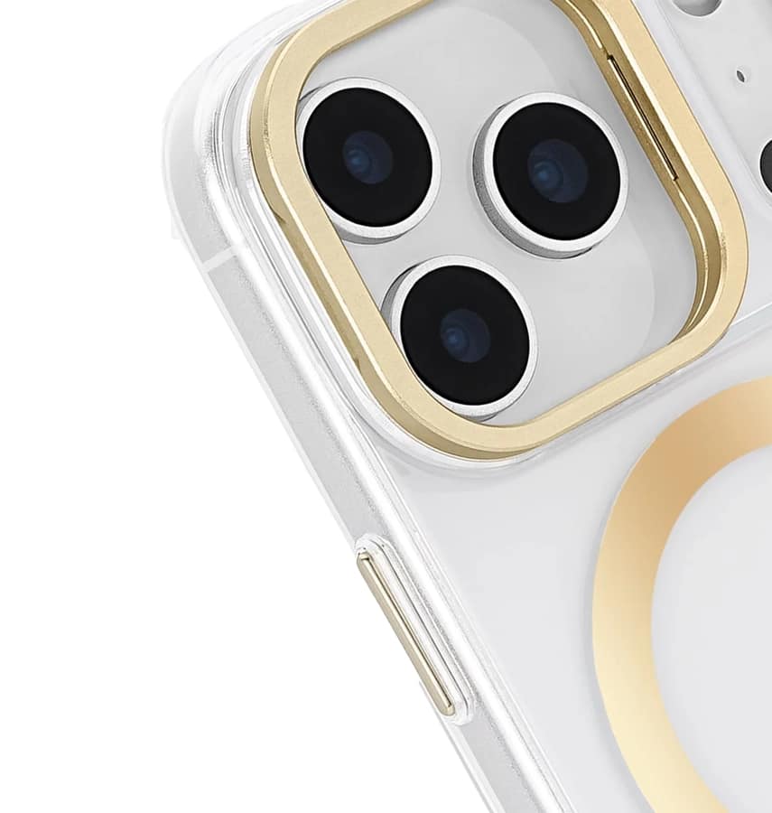 iPhone 17 Pro MagSafe Case with Stand – Clear Gold Icon | Kate Spade Protective Cover with Stylish, Slim & Durable Design