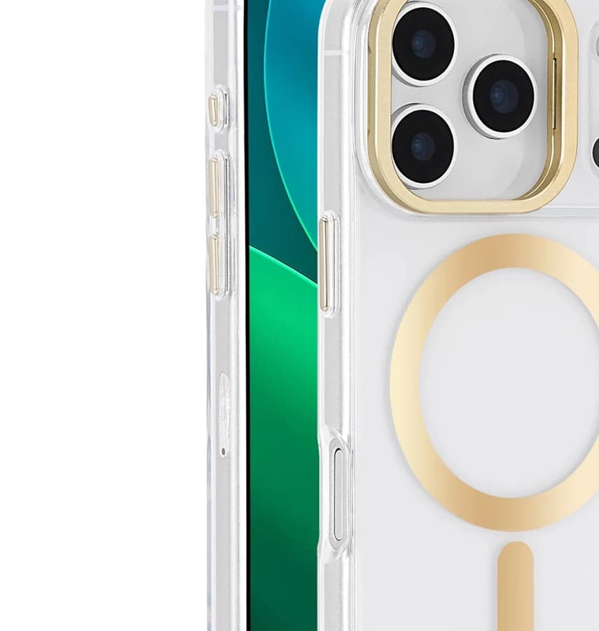 iPhone 17 Pro MagSafe Case with Stand – Clear Gold Icon | Kate Spade Protective Cover with Stylish, Slim & Durable Design