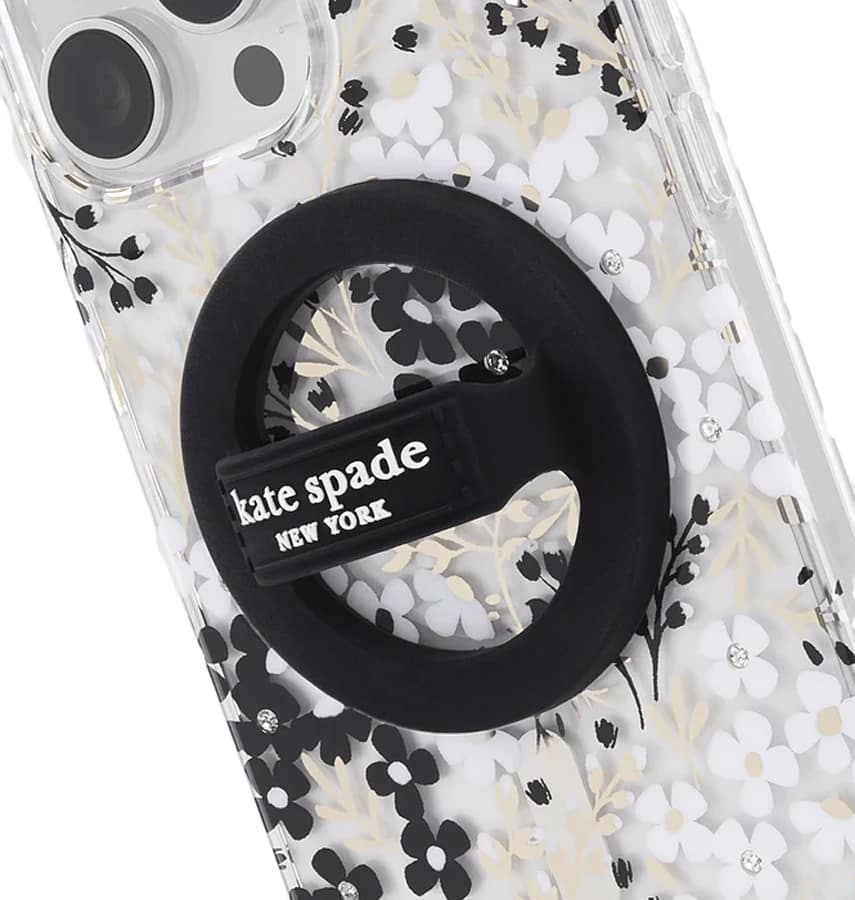 Magnetic MagSafe Loop Grip – Black | Kate Spade Stylish & Functional Phone Accessory