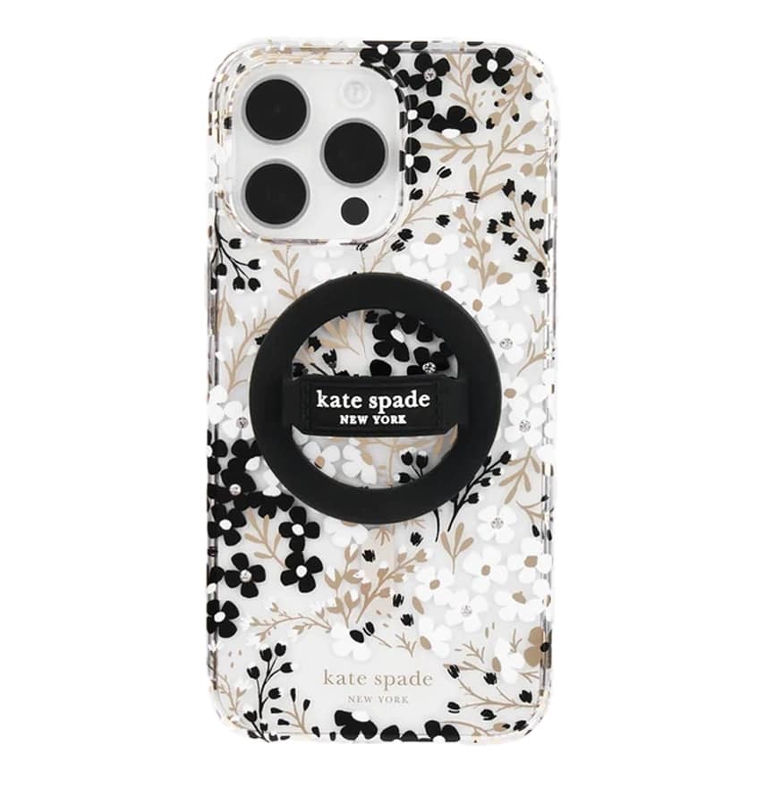 Magnetic MagSafe Loop Grip – Black | Kate Spade Stylish & Functional Phone Accessory