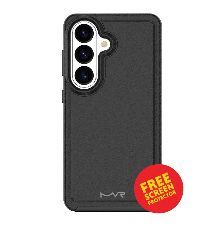 Samsung S26 Armour Matte Case – Black | MVR Protective Cover with Strong Grip & Durable Design