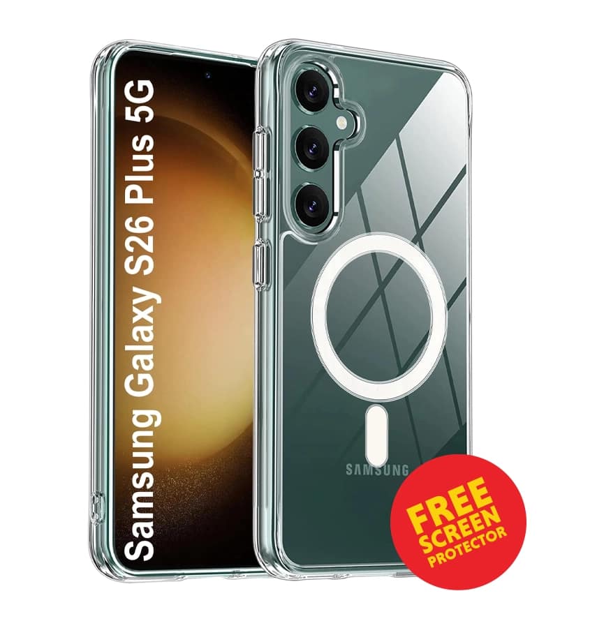 Samsung S26 Plus 1.5mm MagSafe Hard Case – Clear | Slim Transparent Protective Cover