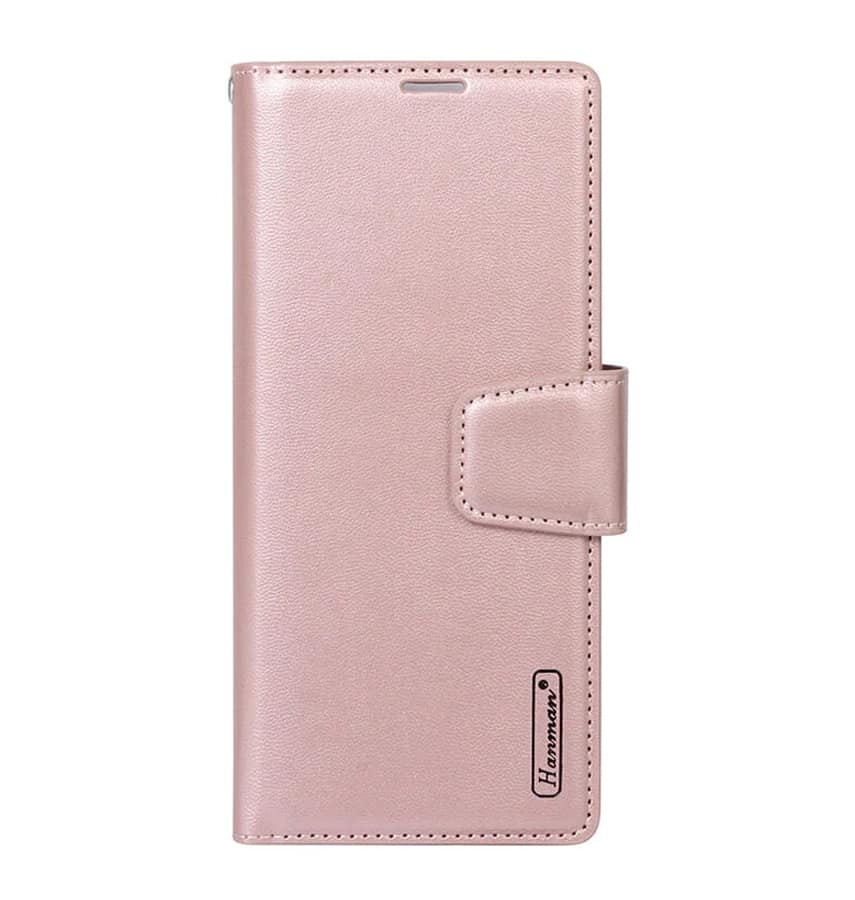Samsung S26 Ultra Diary Case – Rose Gold | Hanman Magnetic Detachable Leather Cover with Card Holder & Secure Protection