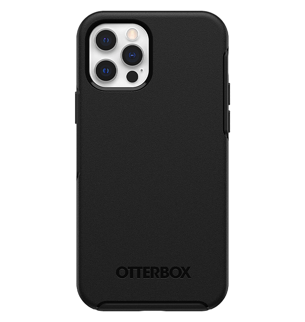iPhone 12/12 Pro OtterBox Symmetry Series Case - Slim Protective Cover (Black) | Drop Tested + Wireless Charging Compatible