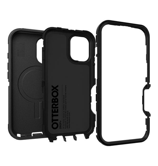 iPhone 16 Plus OtterBox Defender Series MagSafe Case - Rugged Multi - Layer Protection (Black) | Built - in Screen Protector + Holster Compatible - Image 3