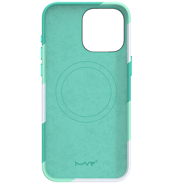iPhone 15 Pro MVR Stripe Vibe Case - Mint Green | Retro - Inspired Striped Design with Non - Slip Grip - Image 2