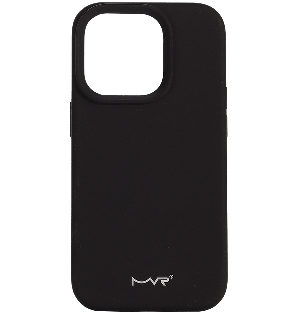 iPhone 15 Pro MVR Liquid Silicone Case - Premium Soft - Touch Protective Cover (Black)