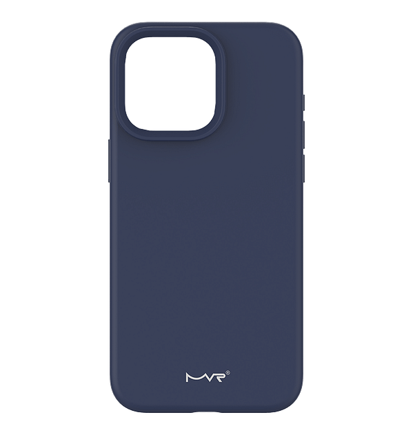 iPhone 15 Pro MVR Liquid Silicone Case - Deep Navy | Professional Matte Finish with Anti - Fingerprint Coating