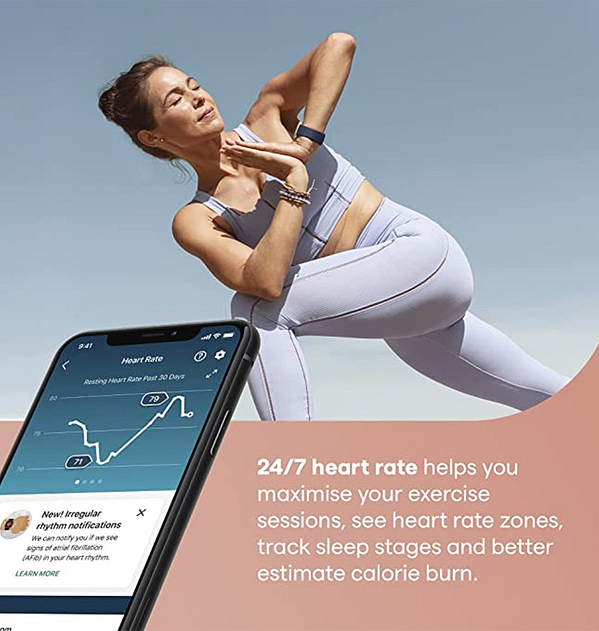 Fitbit Versa 3 Smartwatch - Pink Gold Aluminum Case with 6+ Day Battery & Built - in GPS - Image 5