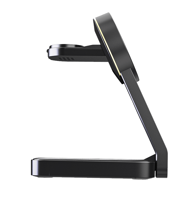 MVR Portable 3 - in - 1 Magnetic Charger - Foldable Travel Charging Station for iPhone, AirPods & Apple Watch (Black) - Image 3