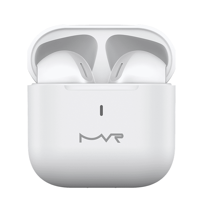 White Airpods MVR