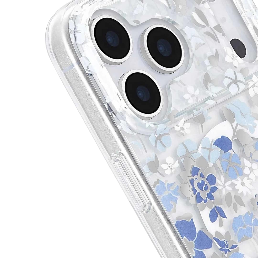 iPhone 17 Pro MagSafe Case – Clear/Blue | Kate Spade Flowerbed Design, Slim Fit, MagSafe Compatible - Image 3