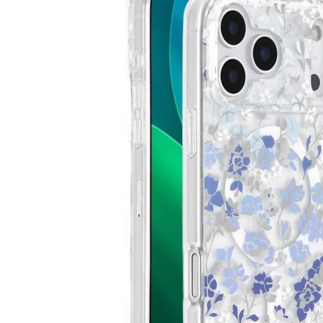 iPhone 17 Pro MagSafe Case – Clear/Blue | Kate Spade Flowerbed Design, Slim Fit, MagSafe Compatible - Image 2
