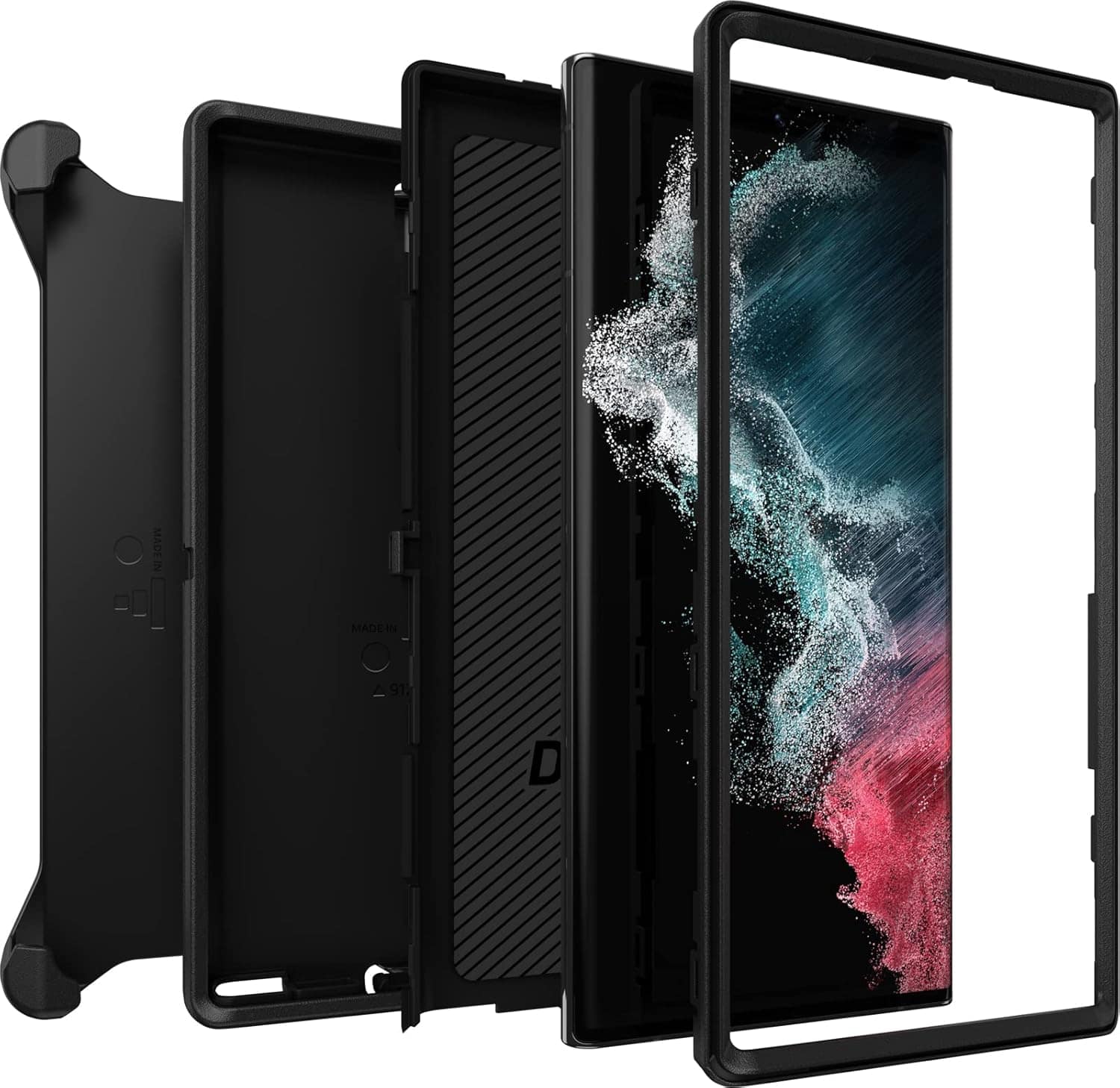 Samsung S22 Ultra Case – Black | OtterBox Defender Series, Soft Touch Protective Cover