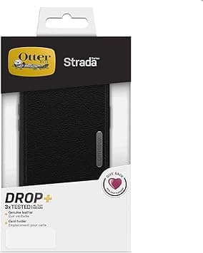 iPhone 12 Mini Case – Black | OtterBox Strada Series, Soft Touch Protective Cover