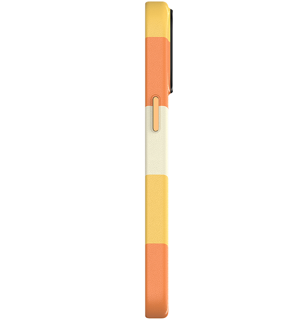 Stripe Vibe Case With MagSafe - Apricot Yellow - Right