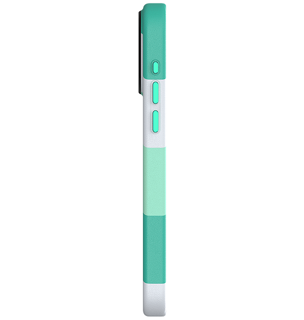 Stripe Vibe Case With MagSafe - Mint Green - Left