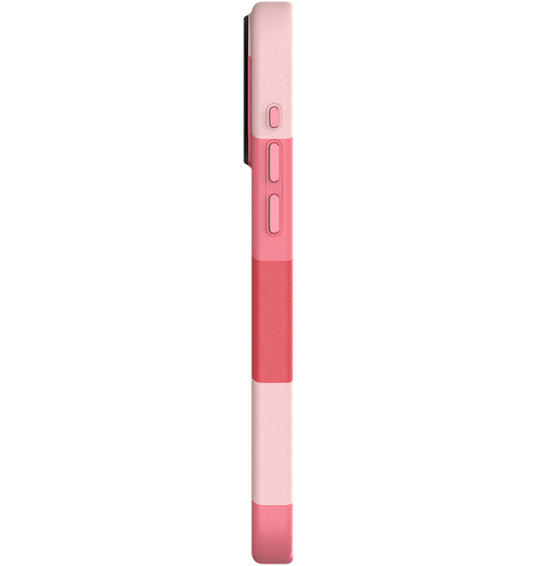 Stripe Vibe Case With MagSafe - Sakura Pink - Left
