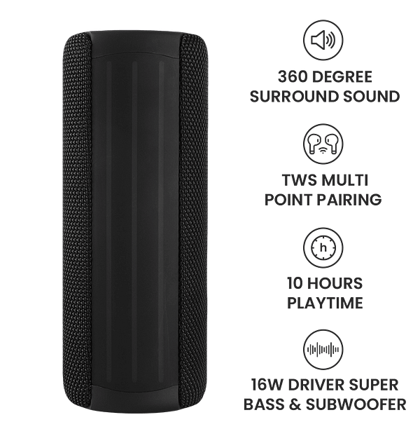 MVR Max-HD Bluetooth Party Speaker – Black
