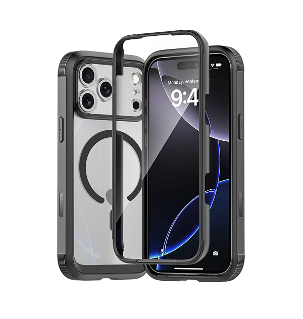 iPhone 17 Pro Max Case – Black | MVR Robust 360 Full Body Rugged Protection, Shockproof Design, Heavy Duty