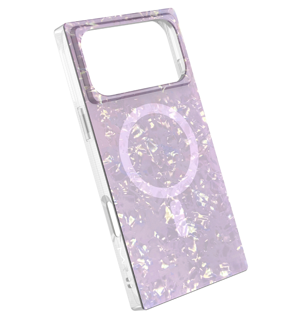 iPhone 17 Pro Max BoxedIn Case – Peach Pearl | MVR Slim Protective Cover, Stylish Pattern, MagSafe Compatible