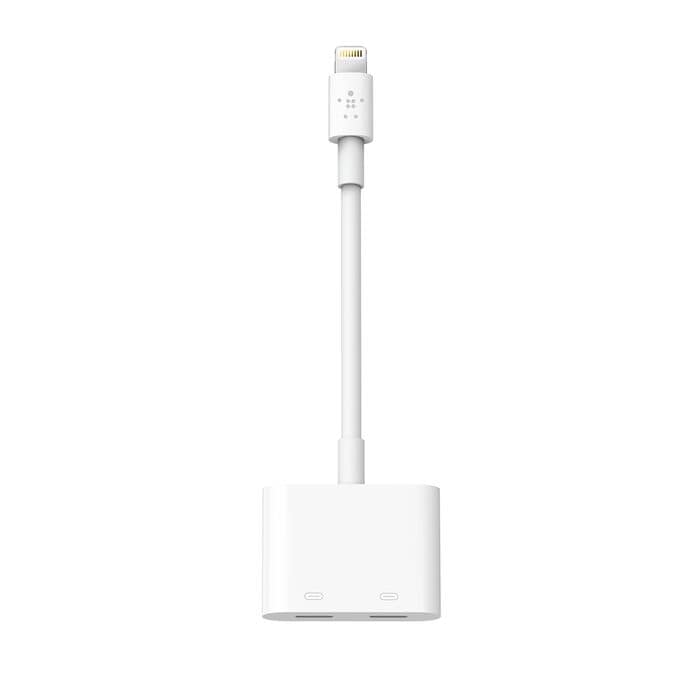 BELKIN ROCKSTAR LIGHTING AUDIO & CHARGER CABLE WHITE