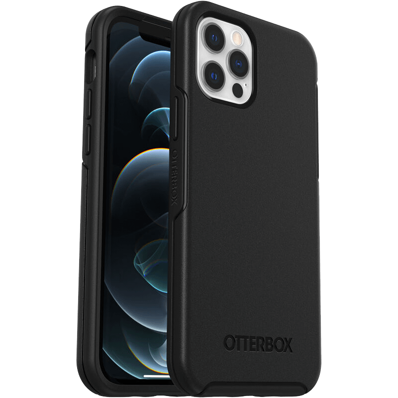iPhone 12/12 Pro Case – Black | OtterBox Symmetry Series, Soft Touch Protective Cover