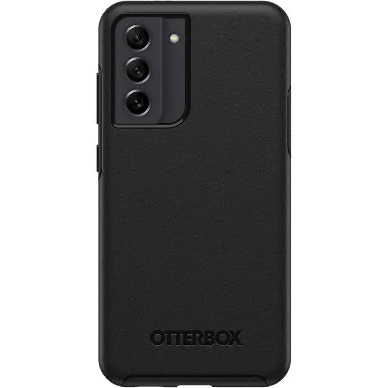 Samsung S21 Case - Black | FE OtterBox Symmetry Series, Scratch-Resistant Rugged Protective Back Cover