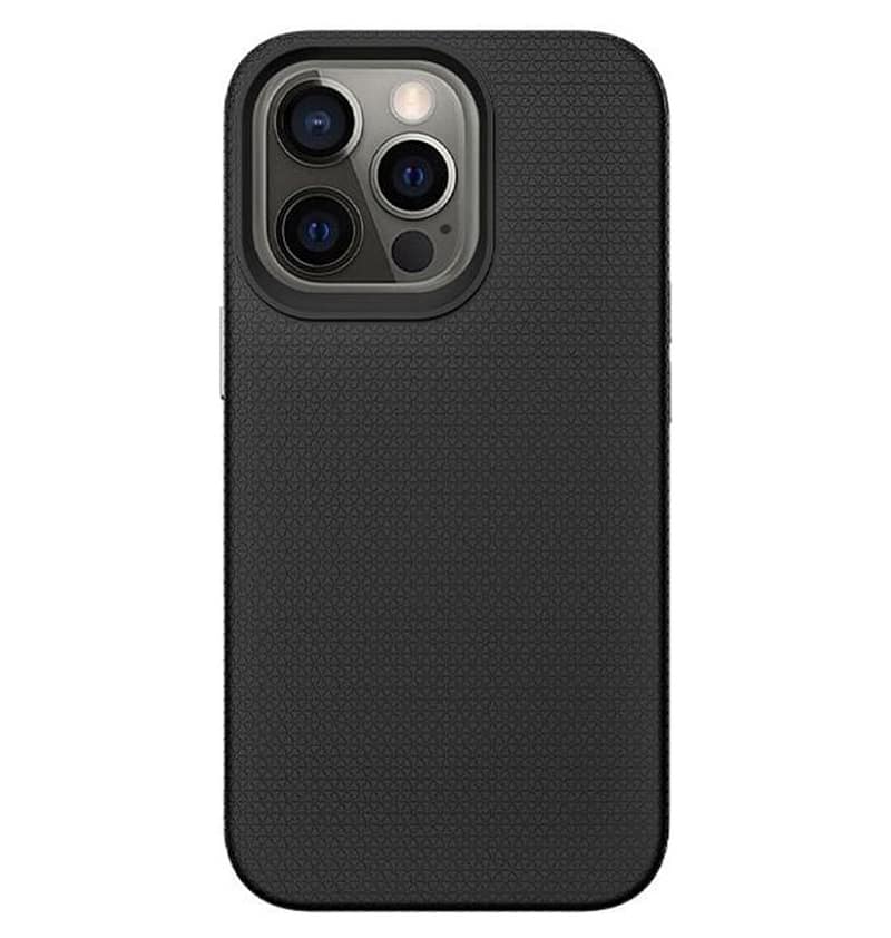 Black Triangle MagSafe Back Cover for iPhone 15 Pro, sleek and secure fit