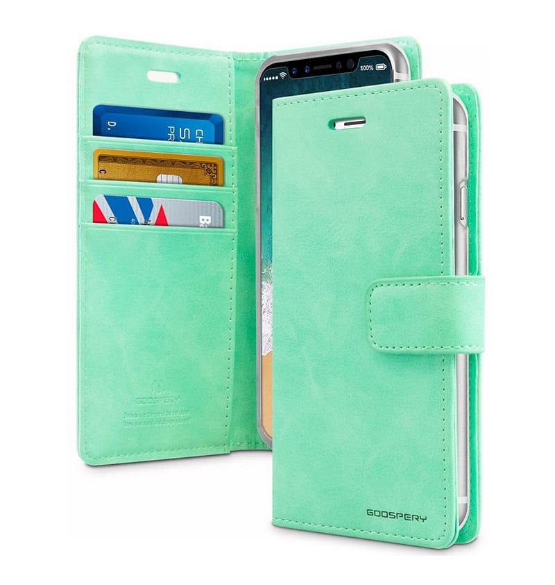Mint Mercury Bluemoon Diary flip wallet case for iPhone 11, fresh and stylish protection