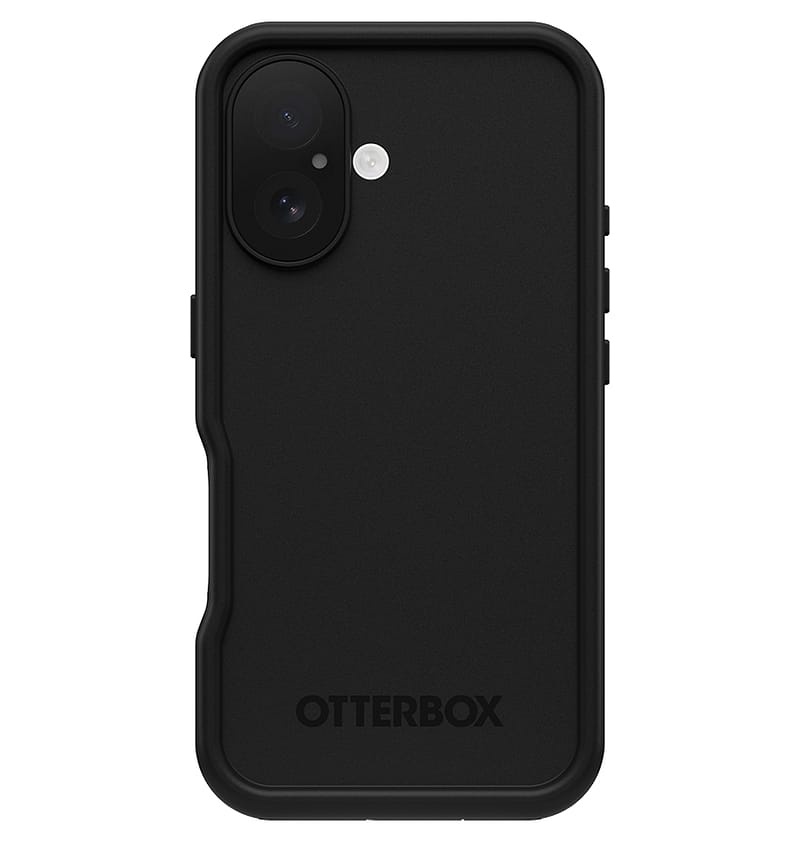Black Otterbox Fre MagSafe Back Cover for iPhone 16, rugged and slim fit