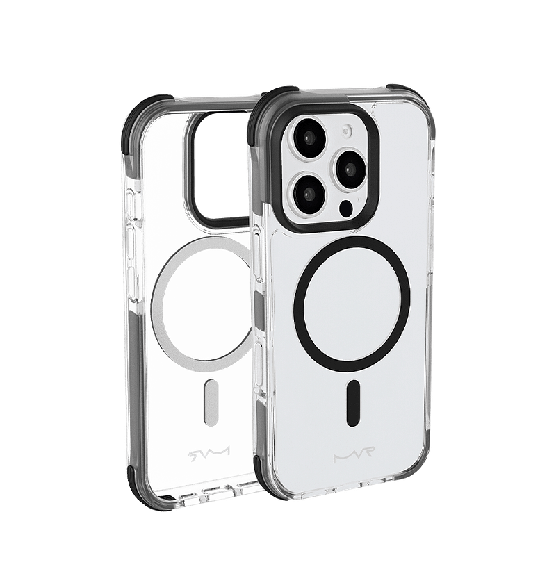 Black MVR Robust back cover for iPhone 16 Pro, tough protection for everyday use.